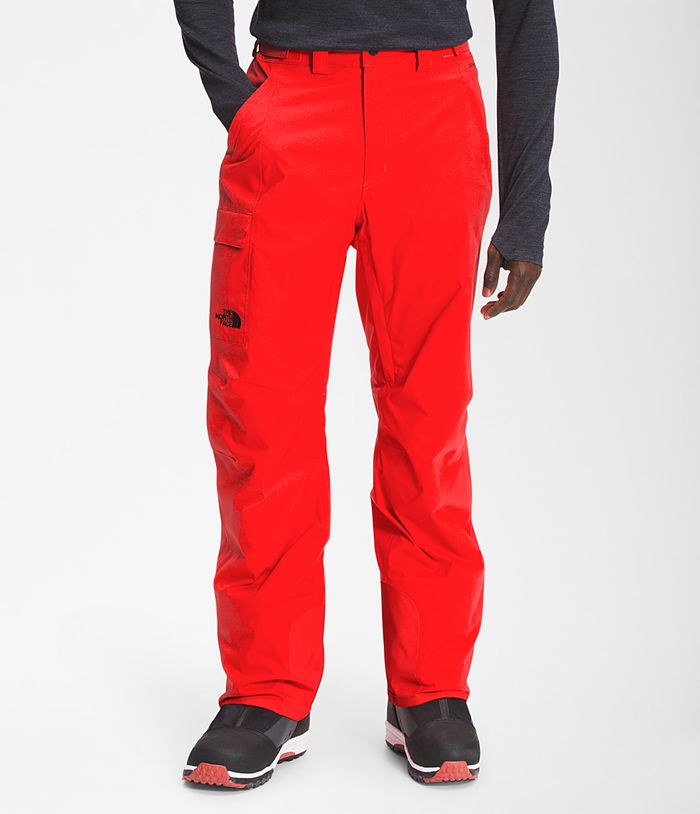 The North Face Mens Snow Pants Freedom Insulated 053XABSIK - Red